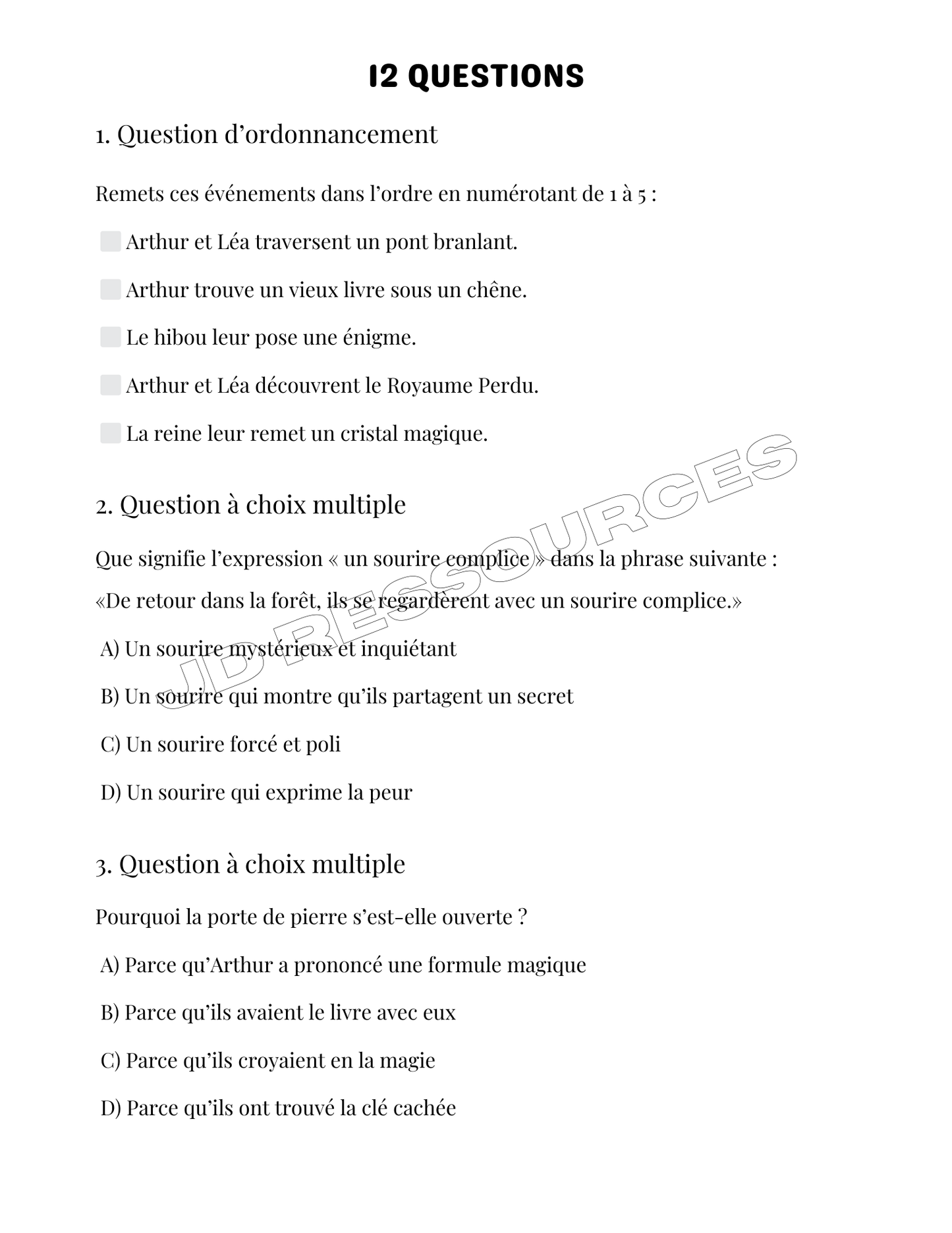 Trousse complète - Examen du ministère 4e année du primaire
