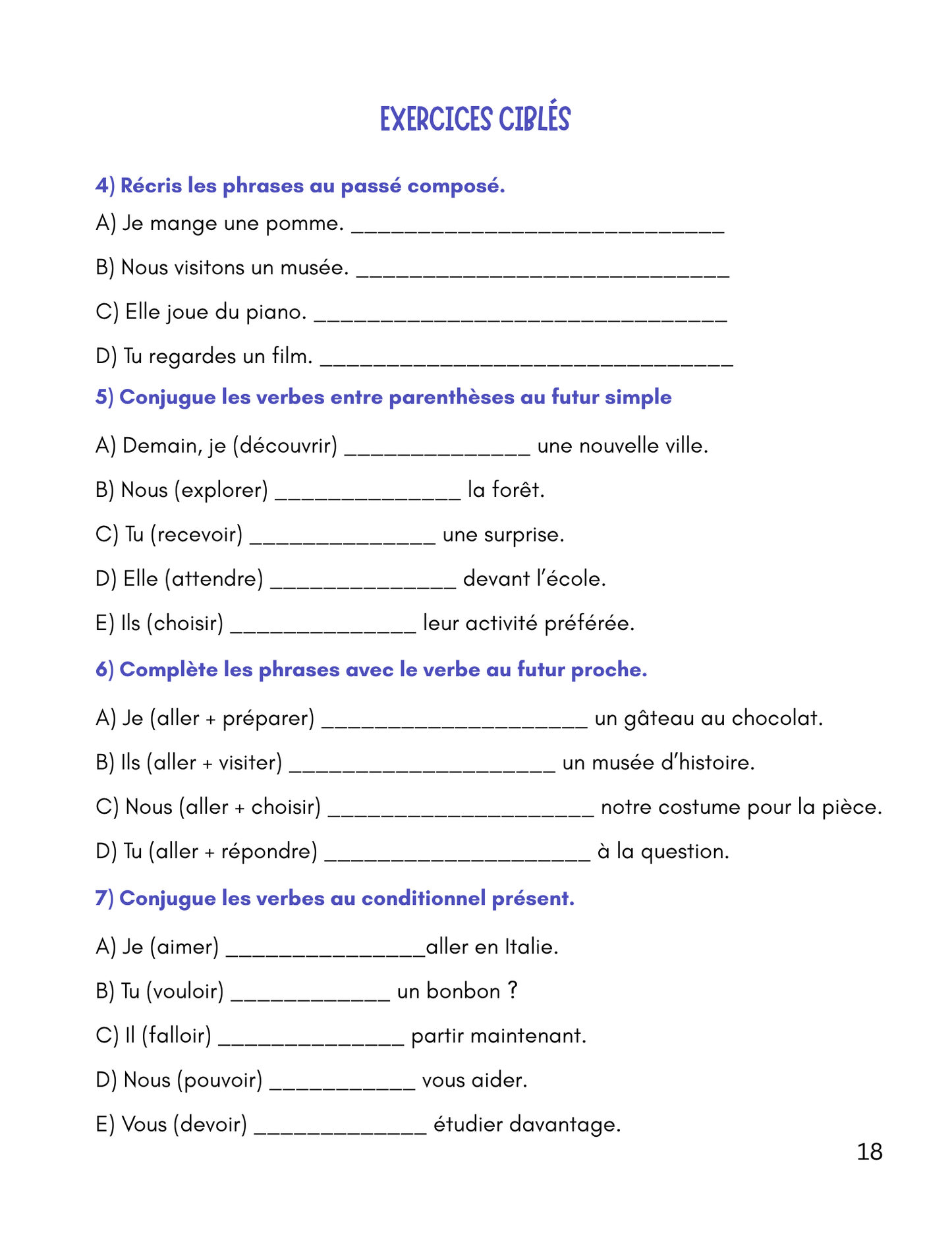 Les classes de mots et les temps de verbes