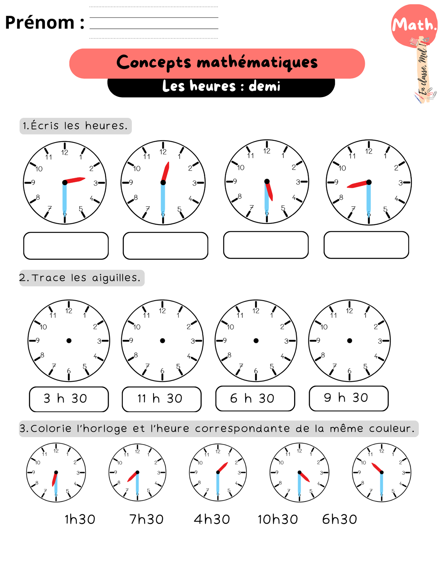 1er cycle - mathématiques