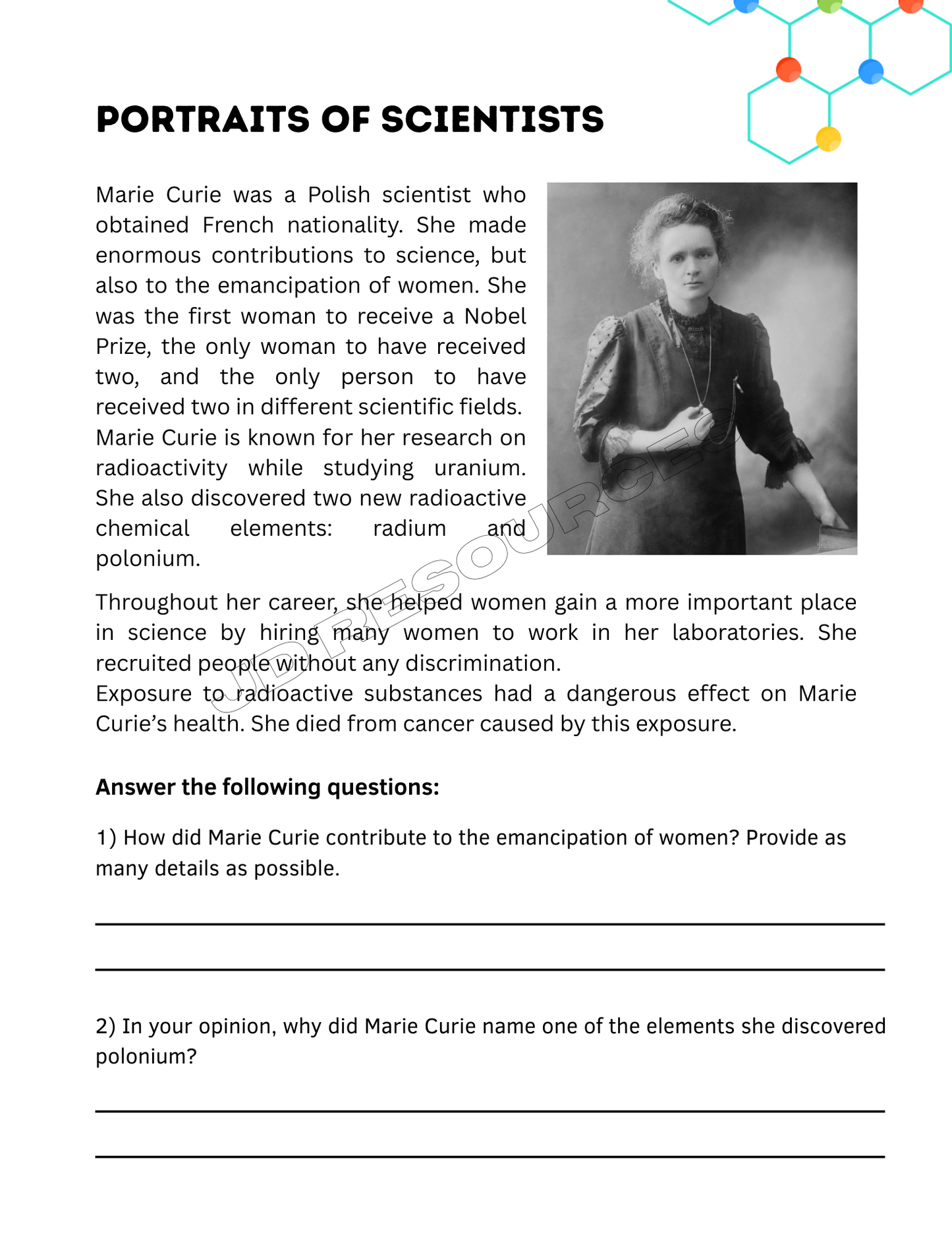 Five influential figures - 5 pages