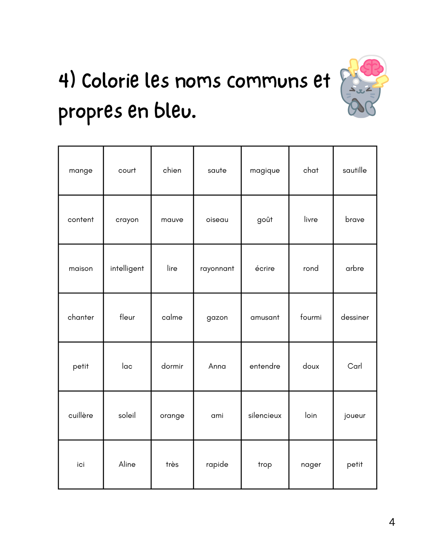 Les classes de mots et les temps de verbes