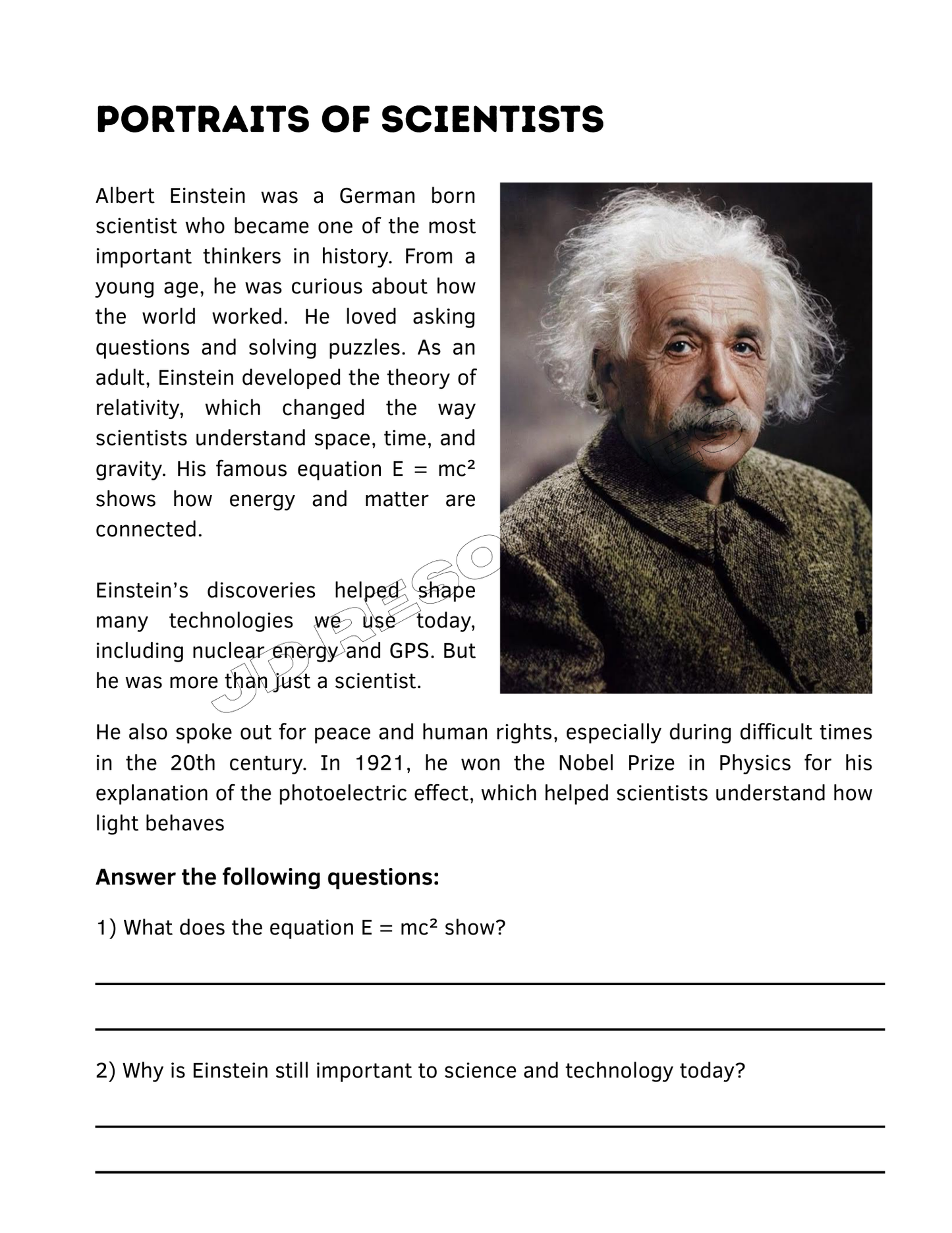 Five influential figures - 5 pages