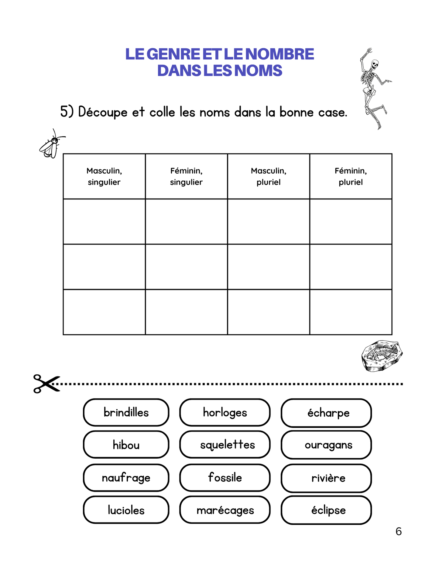 Les classes de mots et les temps de verbes