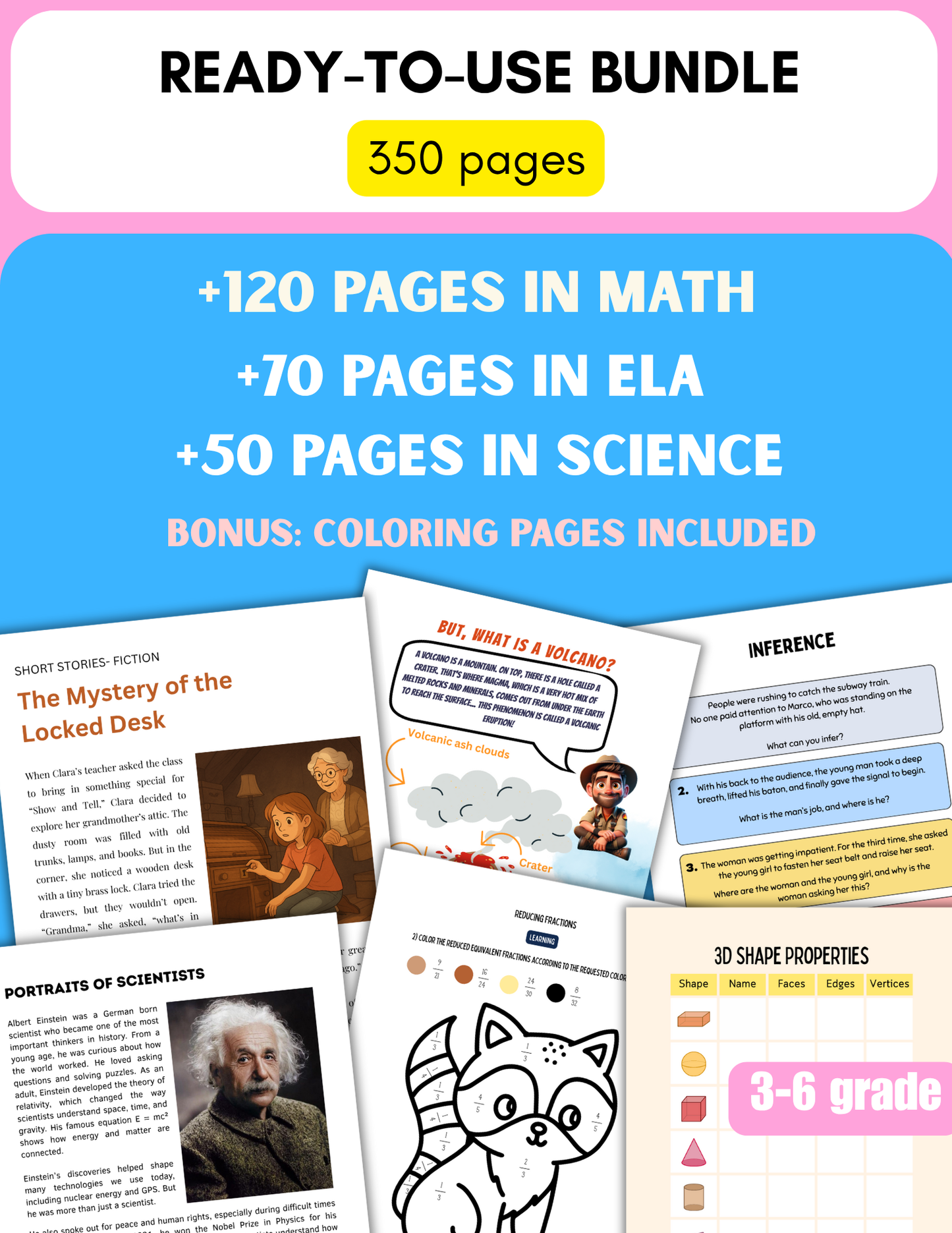350+ Ready-to-Use Printables | Grades 3 to 6