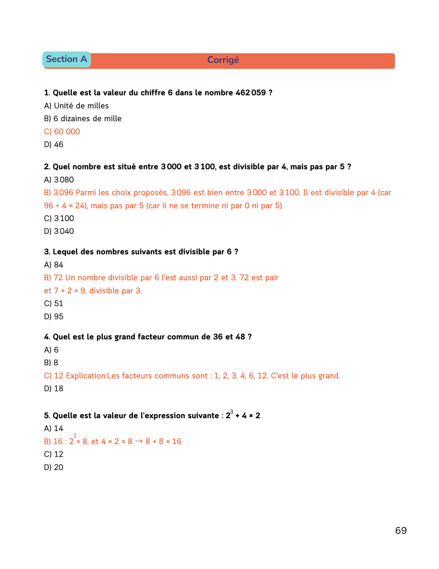 Pratique-Examen d'entrée au secondaire-Mathématiques