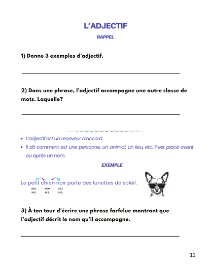 Les classes de mots et les temps de verbes