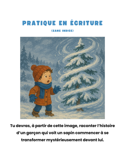 4e - Écriture - pratique ministérielle (thème l'hiver)