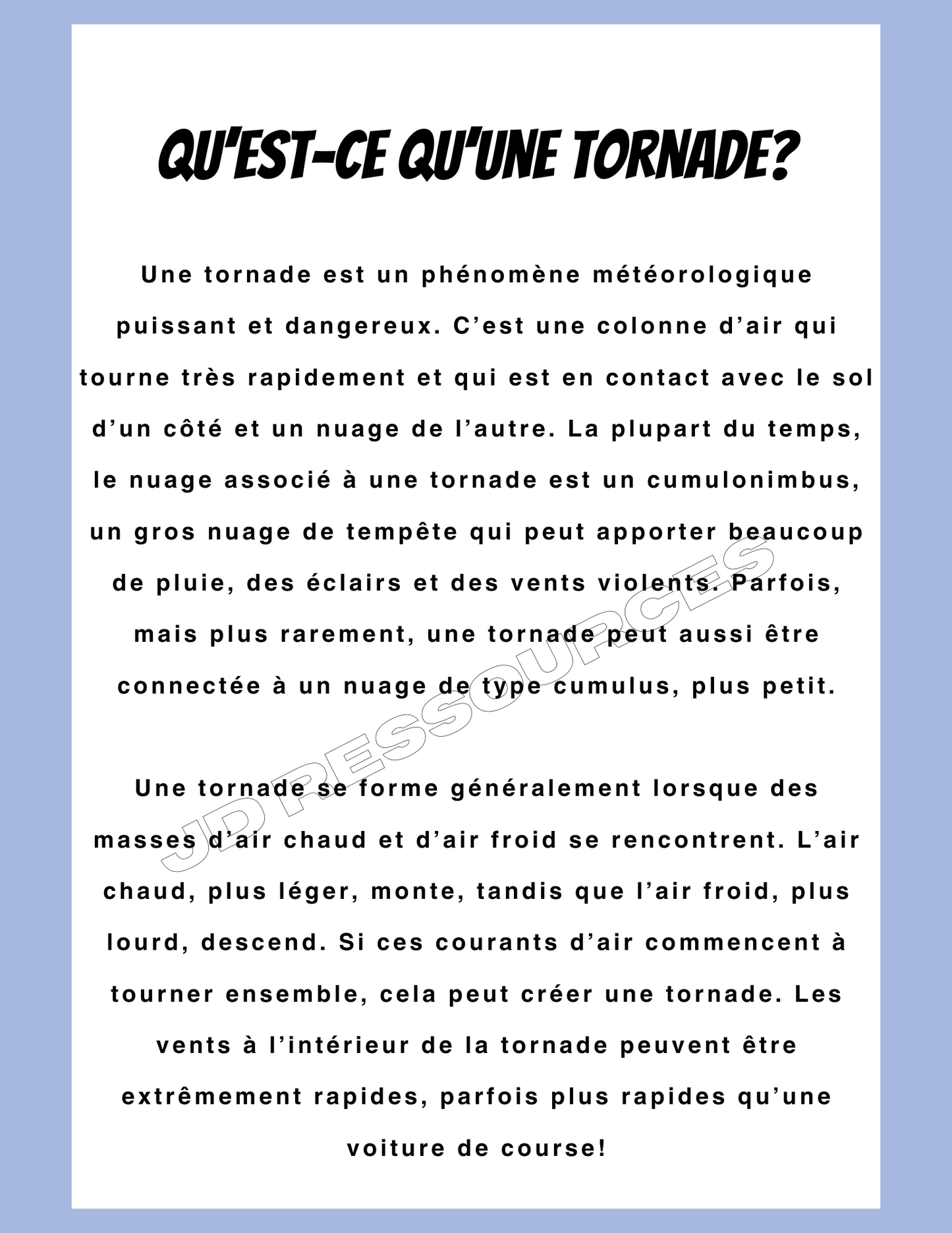 Les tornades