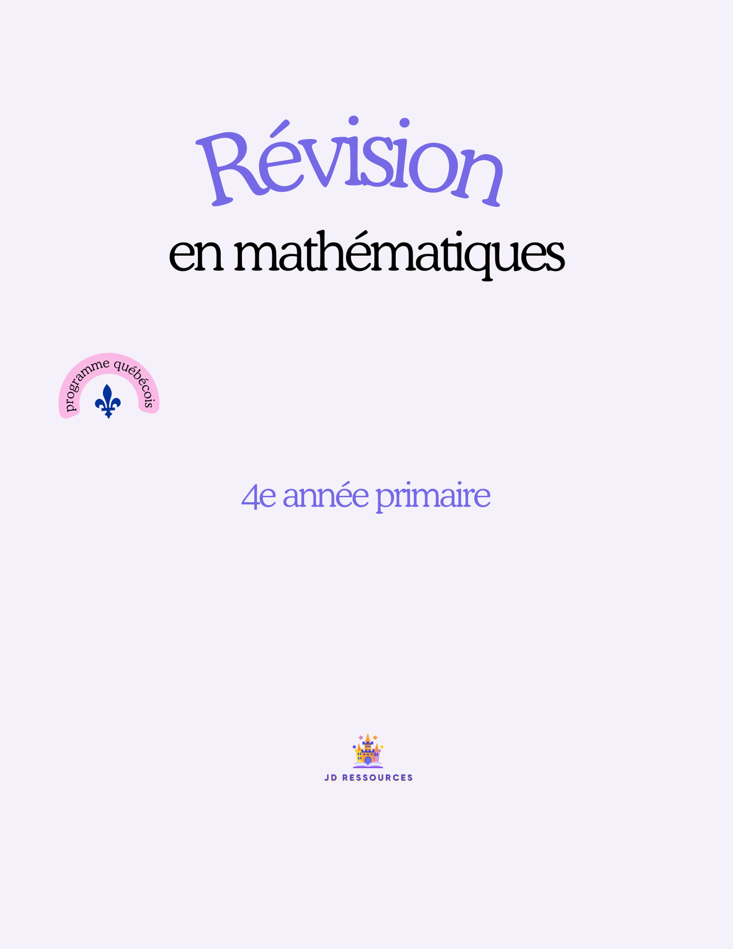 Mathématiques - 4e année primaire
