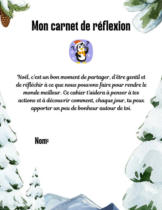 Carnet de réflexion pour le temps des fêtes