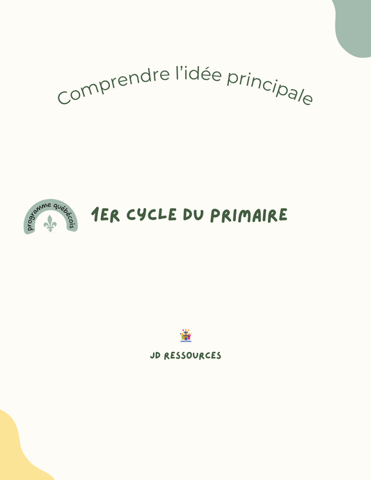 1er cycle- Trouver l'idée principale