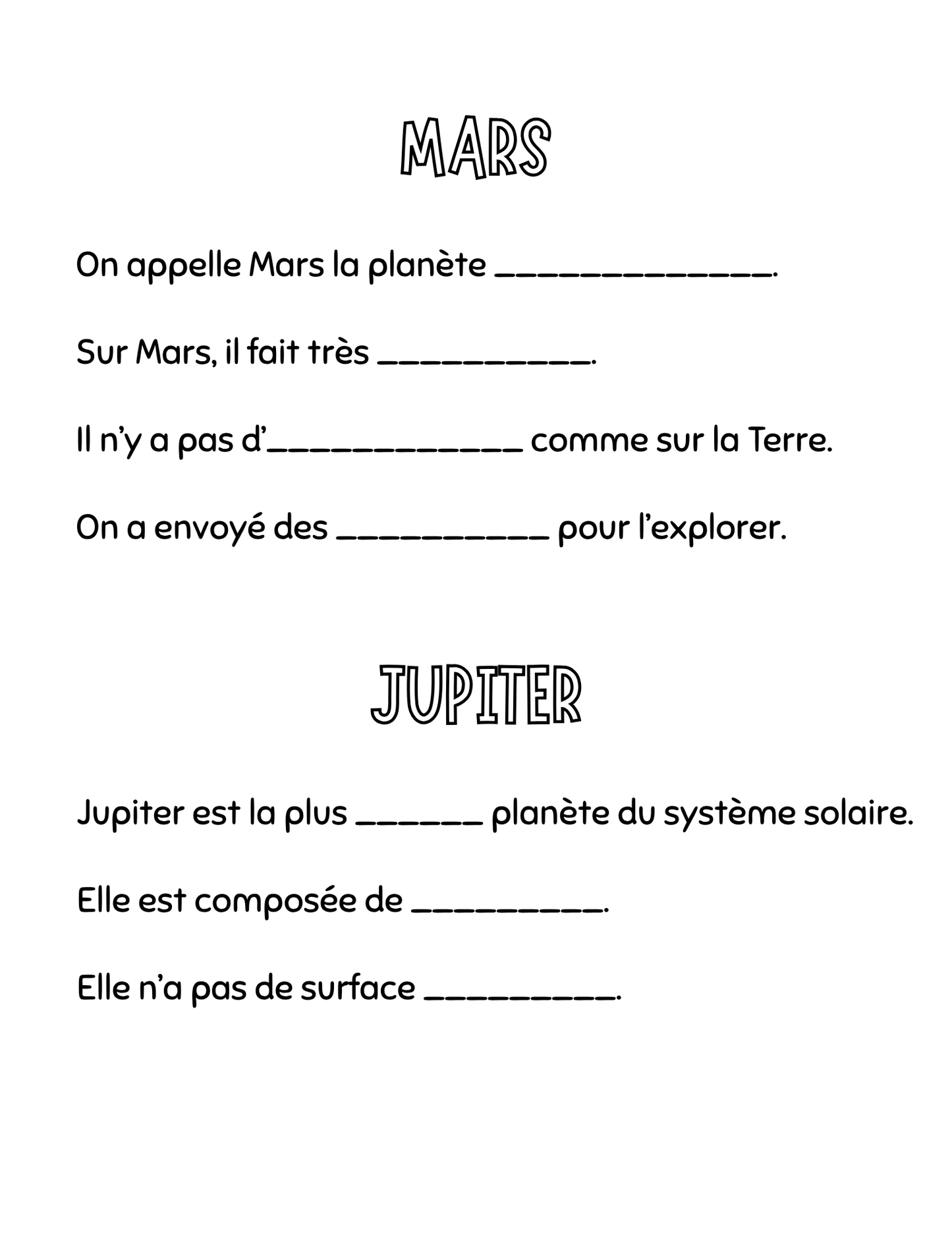 1er cycle- Sciences