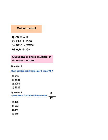 2 examens du ministère-Simulation