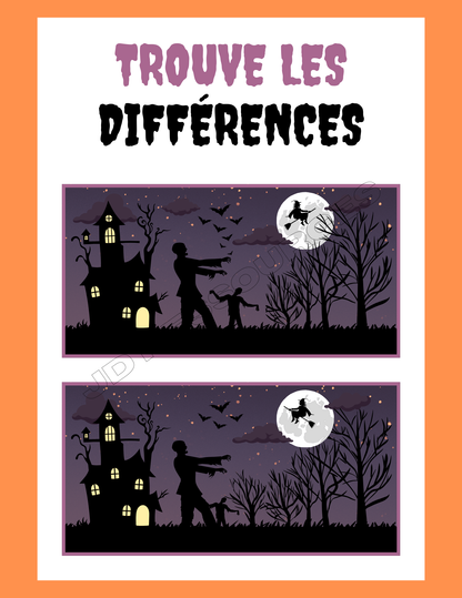 Cahier de jeux sur l'Halloween