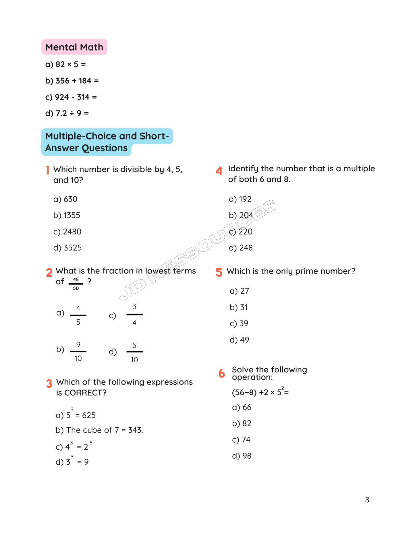 Simulation | Ministry exam | Grade 6