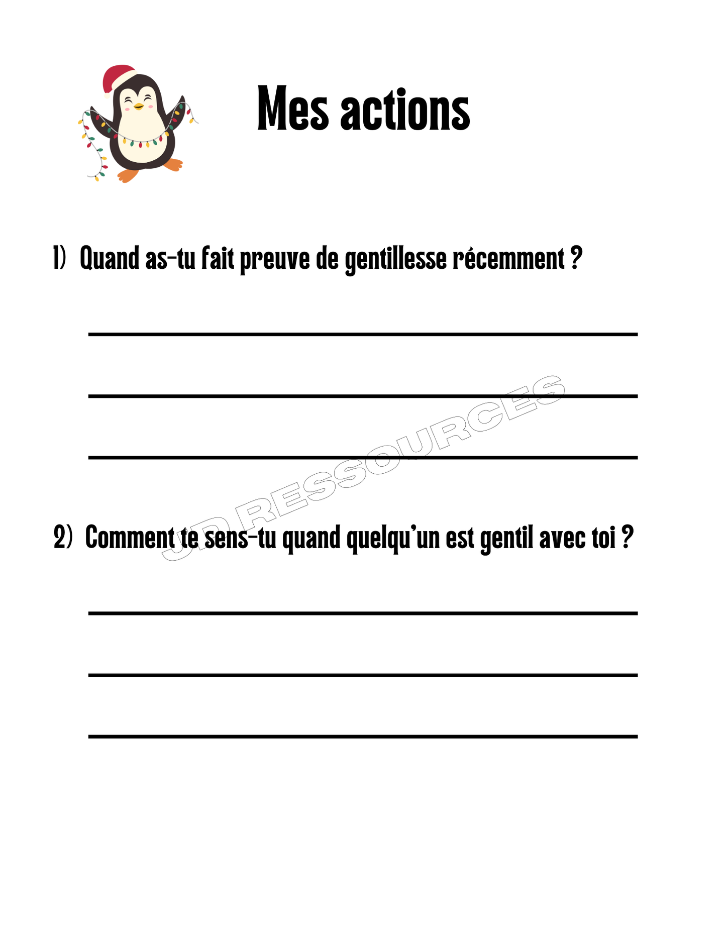 Carnet de réflexion pour le temps des fêtes