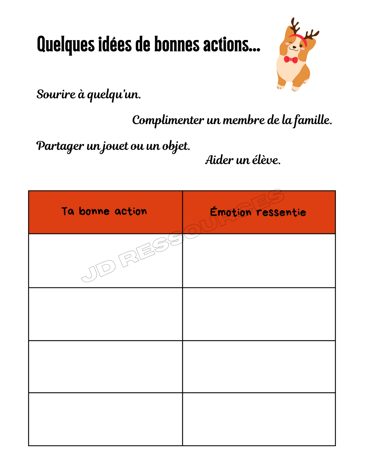 Carnet de réflexion pour le temps des fêtes