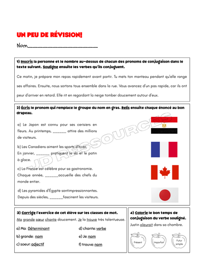 Examen du ministère 4e année du primaire- Trousse complète
