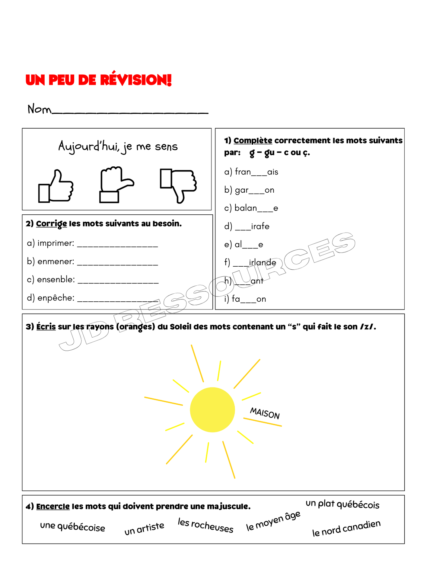 Examen du ministère 4e année du primaire- Trousse complète