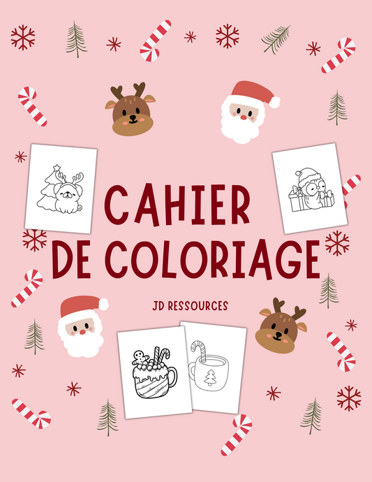 Cahier de coloriage | 50 pages | Contours épais