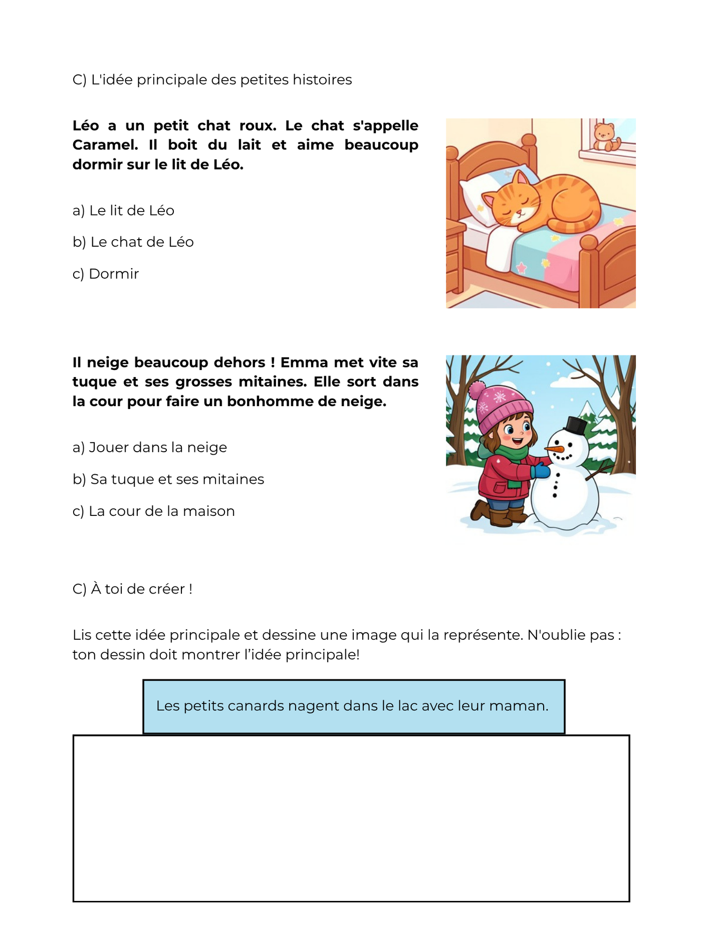 1er cycle- Trouver l'idée principale