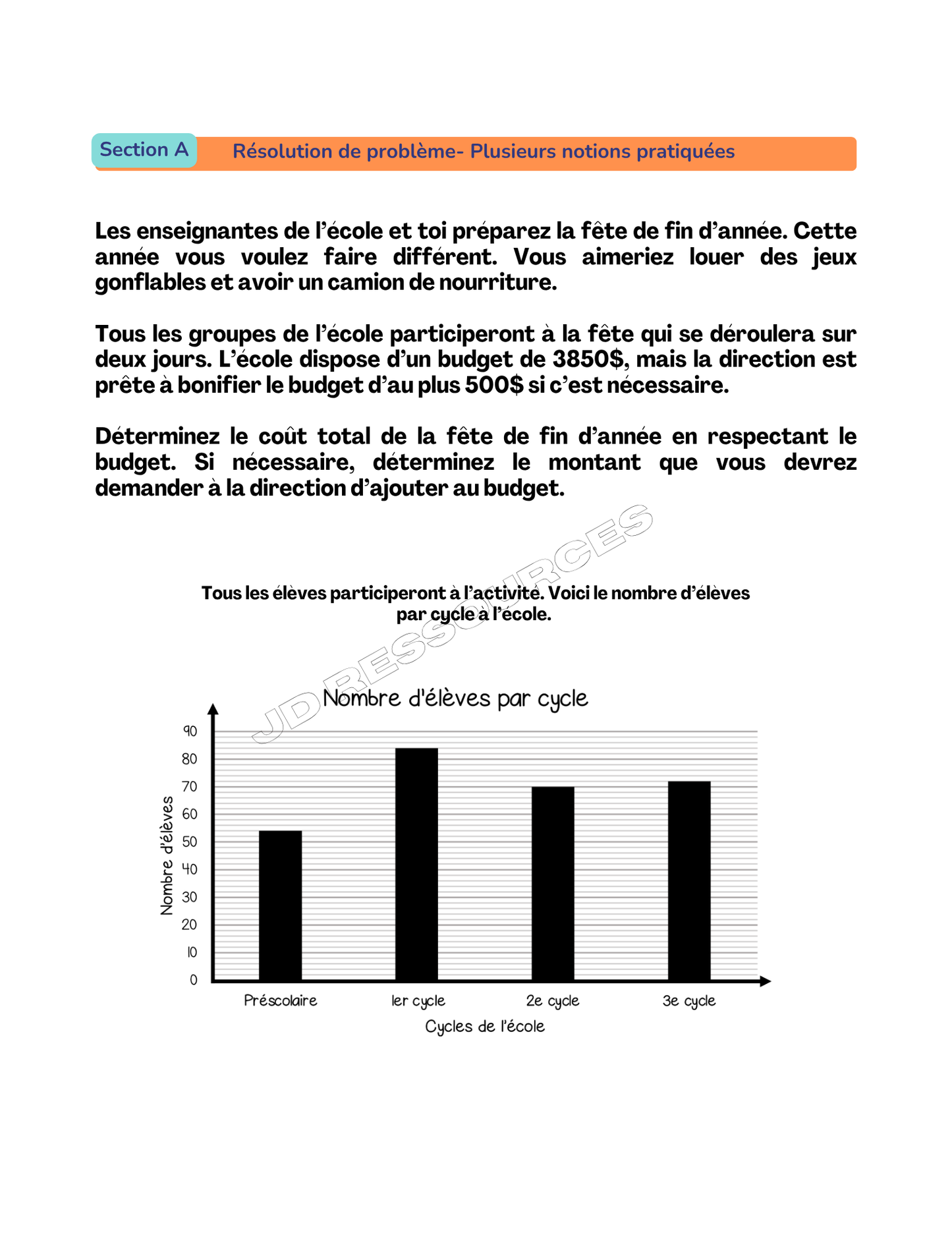 Examen du ministère en mathématiques - 6e année