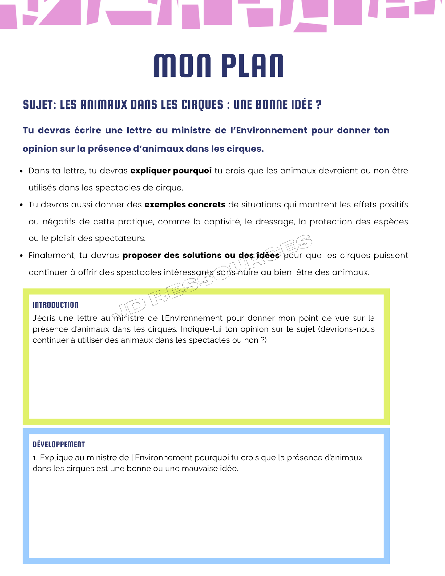 6e année | Simulation en lecture et en écriture | Pratique ministérielle