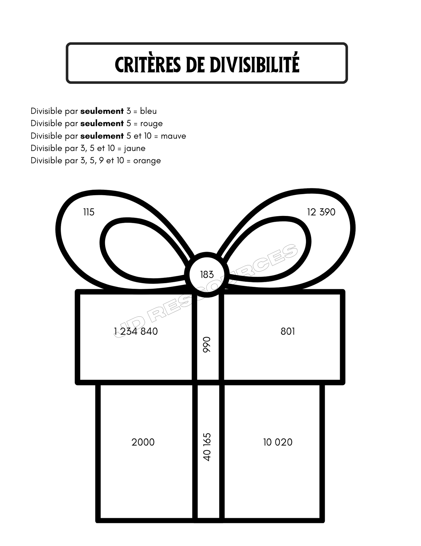 Activités sur le thème des fêtes