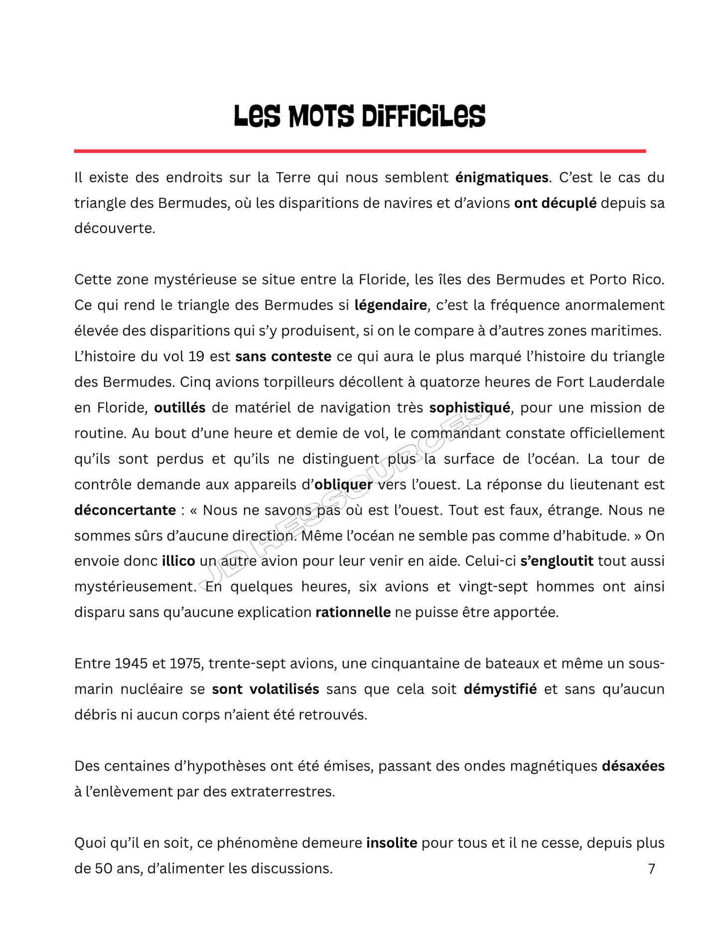 6e année | Simulation en lecture et en écriture | Pratique ministérielle
