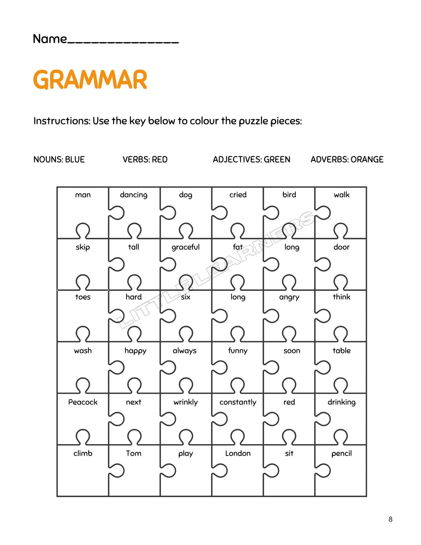 Morning Work: Reading & Grammar