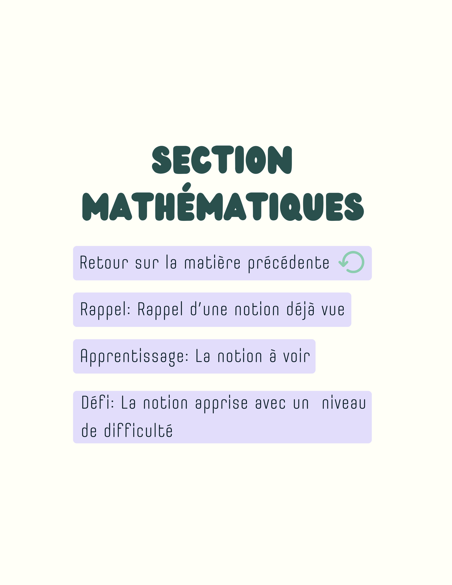 Préparation en Mathématiques