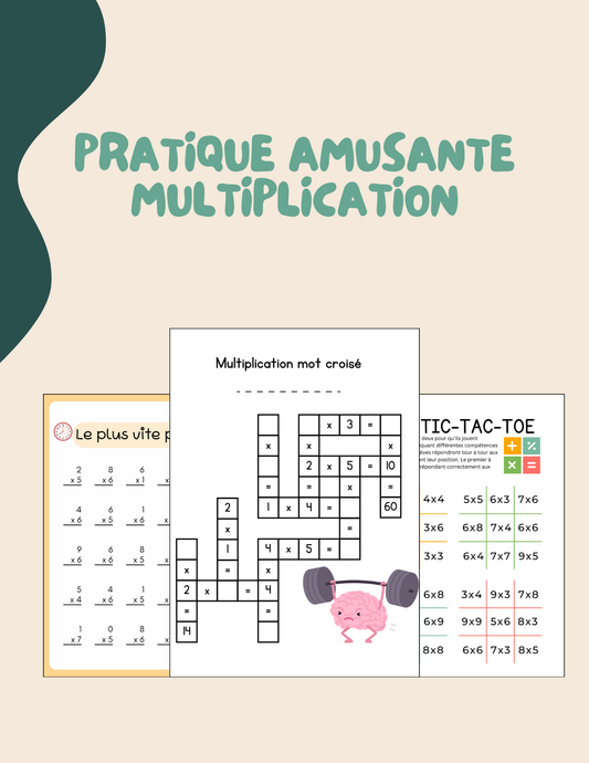 Pratique amusante multiplications