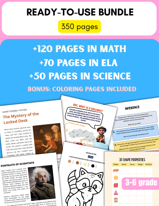 350+ Ready-to-Use Printables | Grades 3 to 6