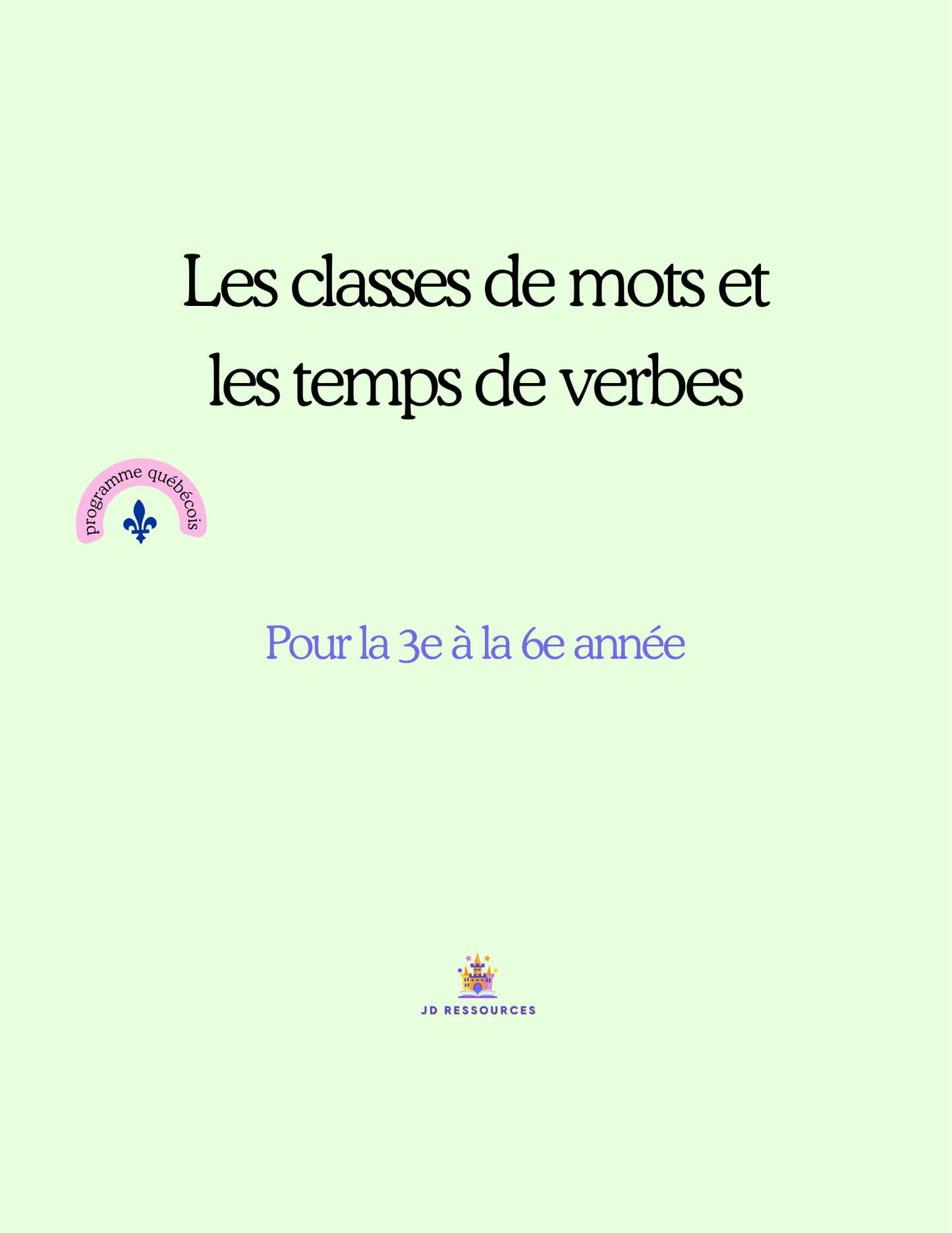 Les classes de mots et les temps de verbes
