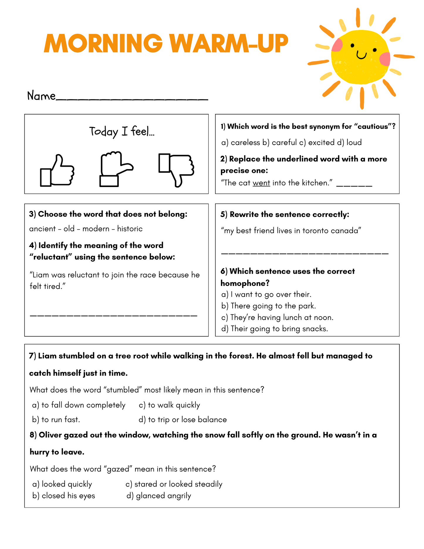 ELA Simulation | Ministry exam | Grade 6