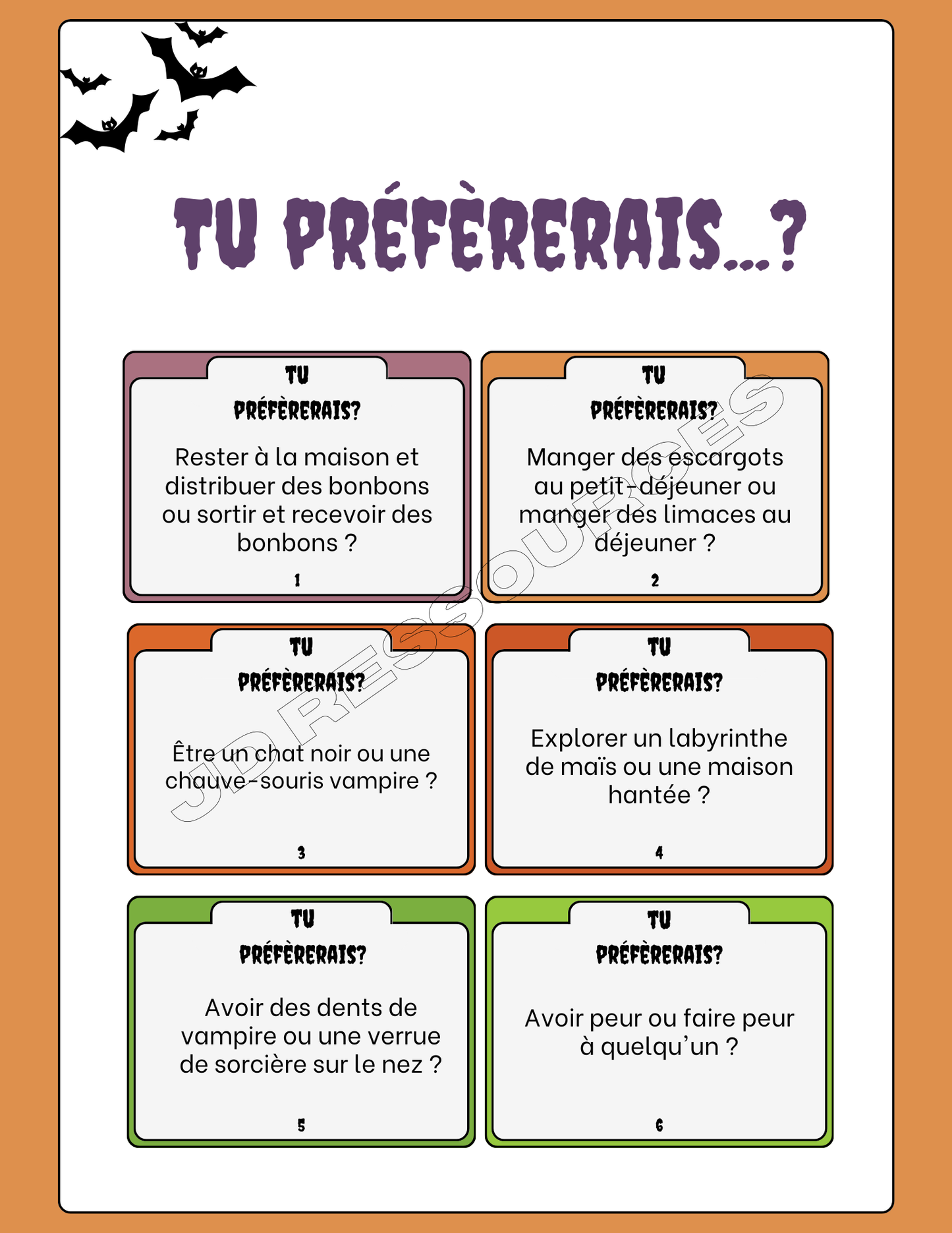 Cahier de jeux sur l'Halloween