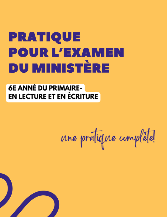 6e année | Simulation en lecture et en écriture | Pratique ministérielle