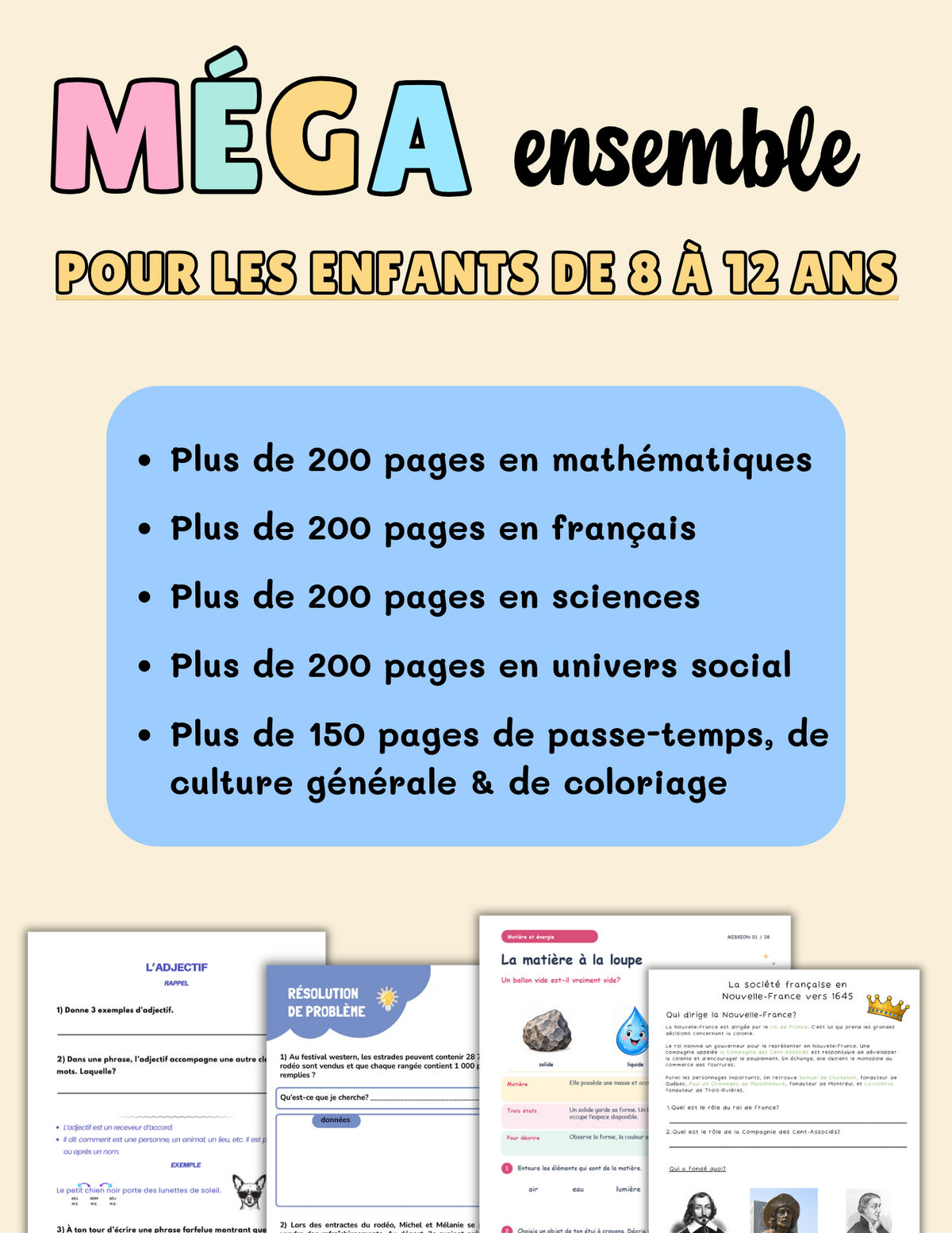 1000 pages à rabais | Pour les enfants entre 8 à 12 ans