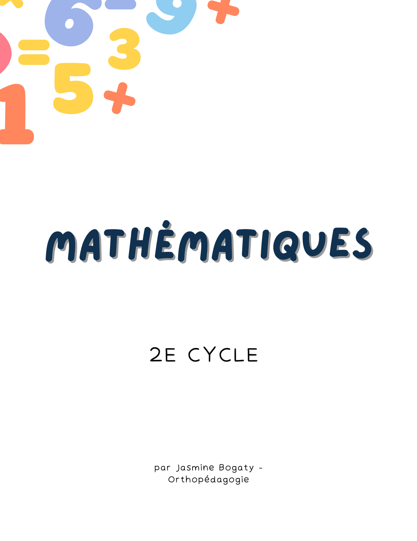 Mathématiques - 2e cycle