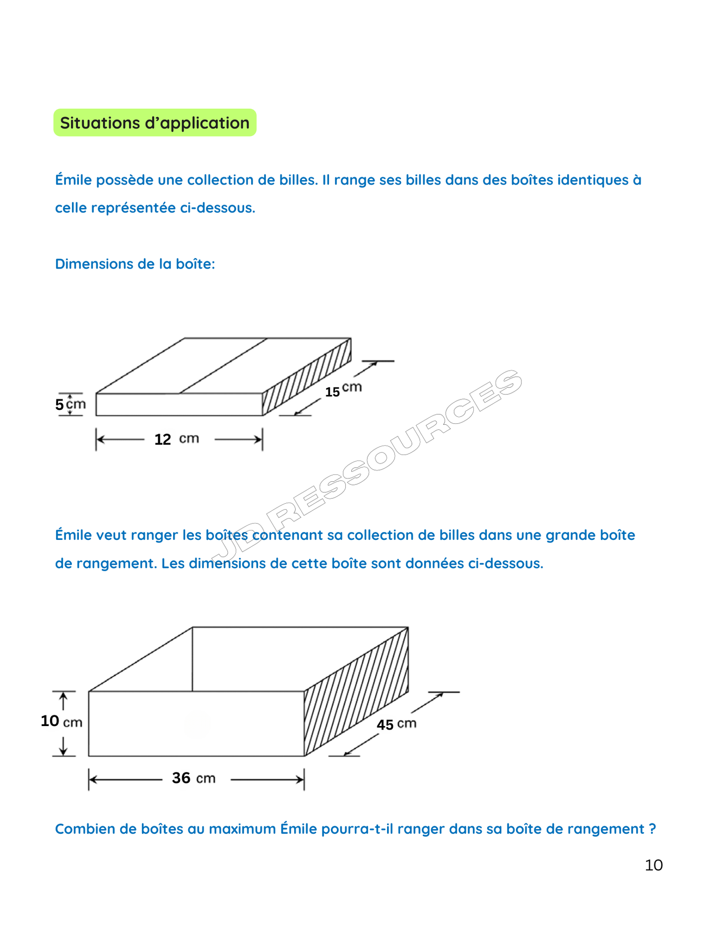 Examen du ministère en mathématiques - 6e année