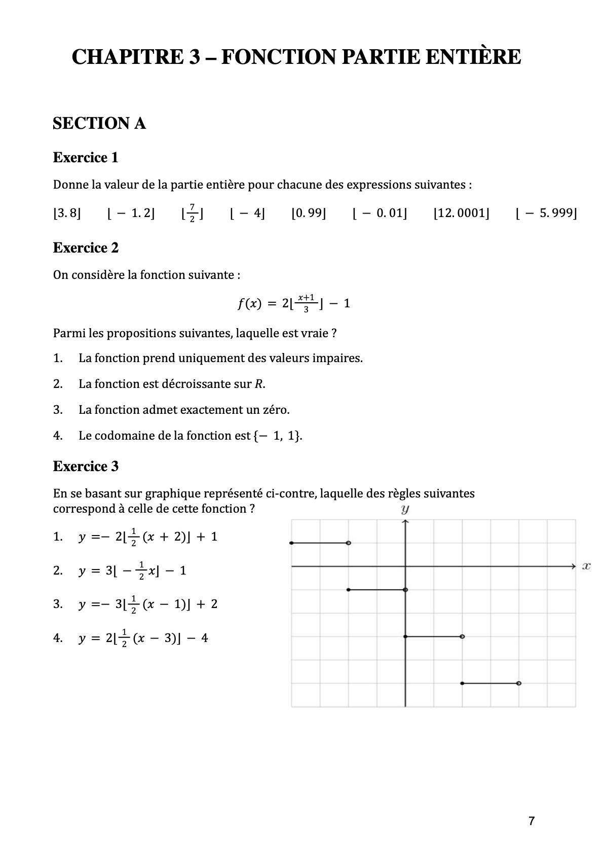 Pratique ministérielle | 4e secondaire | Mathématiques (SN)