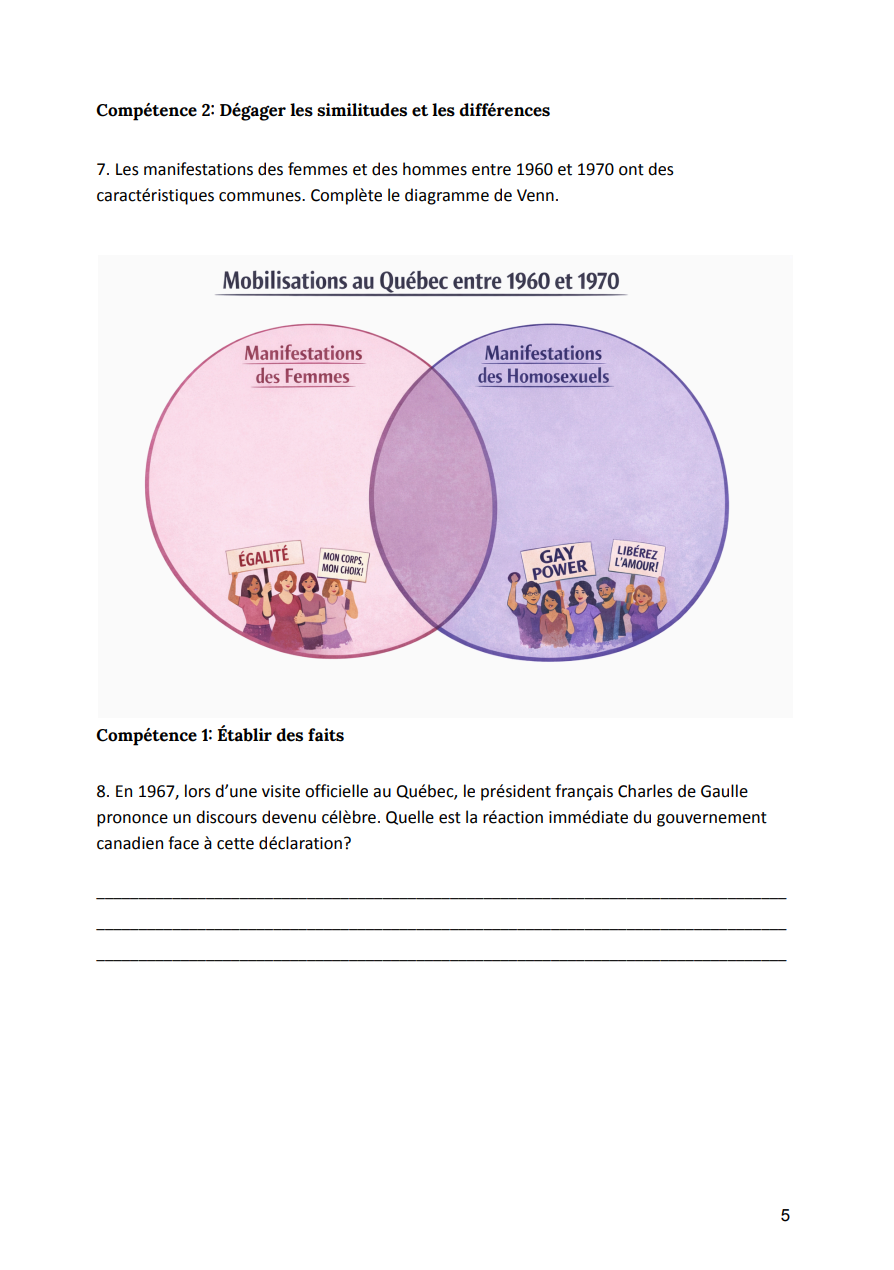 Pratique ministérielle | 4e secondaire | Histoire du Québec et du Canada