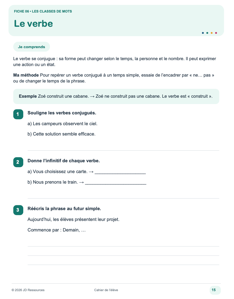 Évaluer les forces et difficultés en grammaire _ 3e cycle