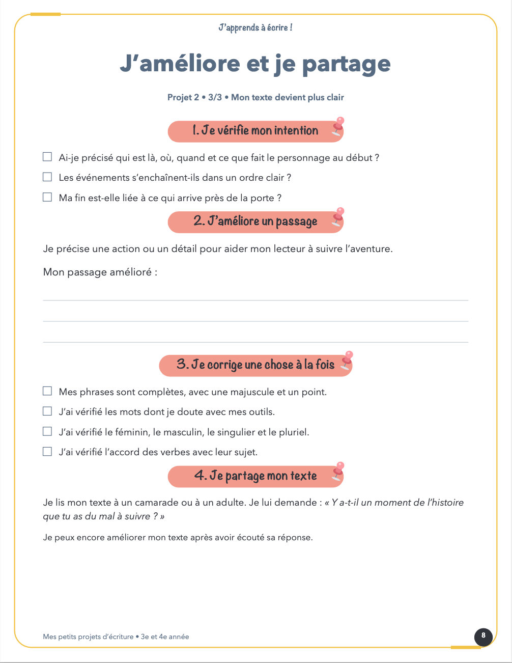 Écriture et production écrite | 2e cycle