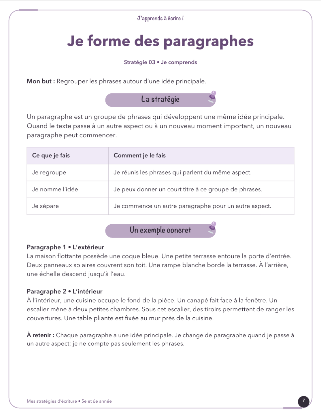 Écriture et production écrite | 3e cycle