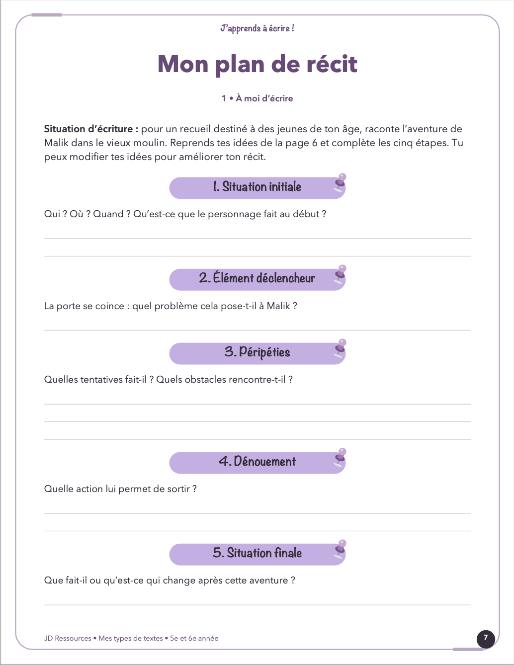 Écriture et production écrite | 3e cycle