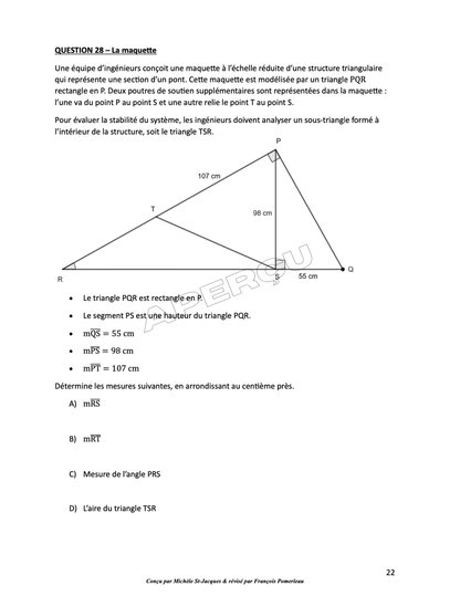 Pratique ministérielle | 4e secondaire | Mathématiques (CST)